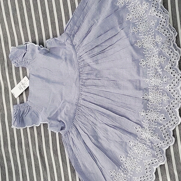 Blue and white lace dress - Picture 2 of 2